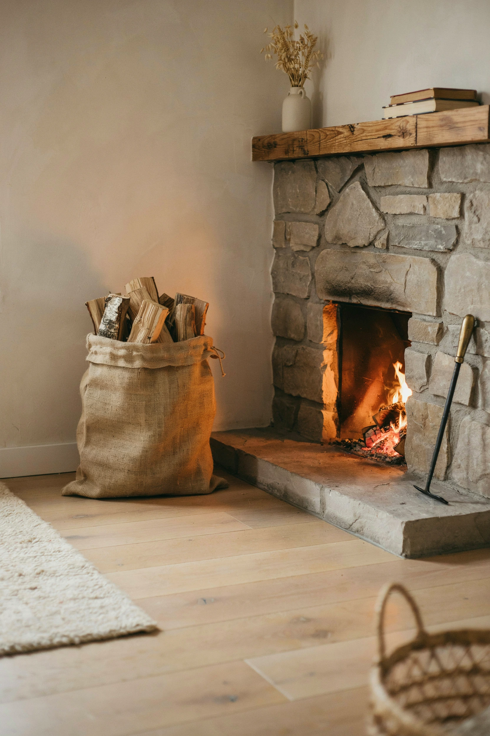 burlap storage sacks
