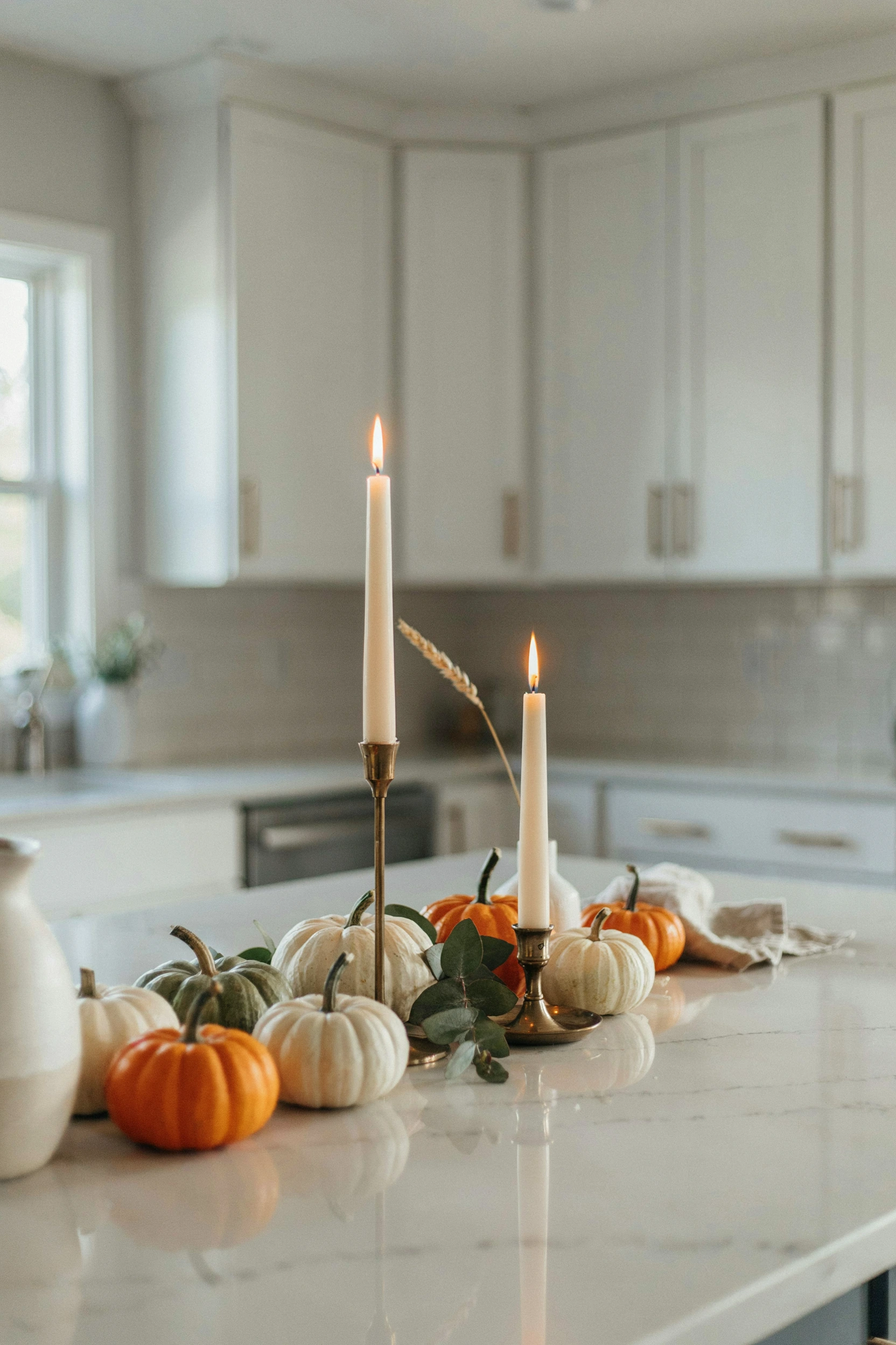 mini pumpkin counter display