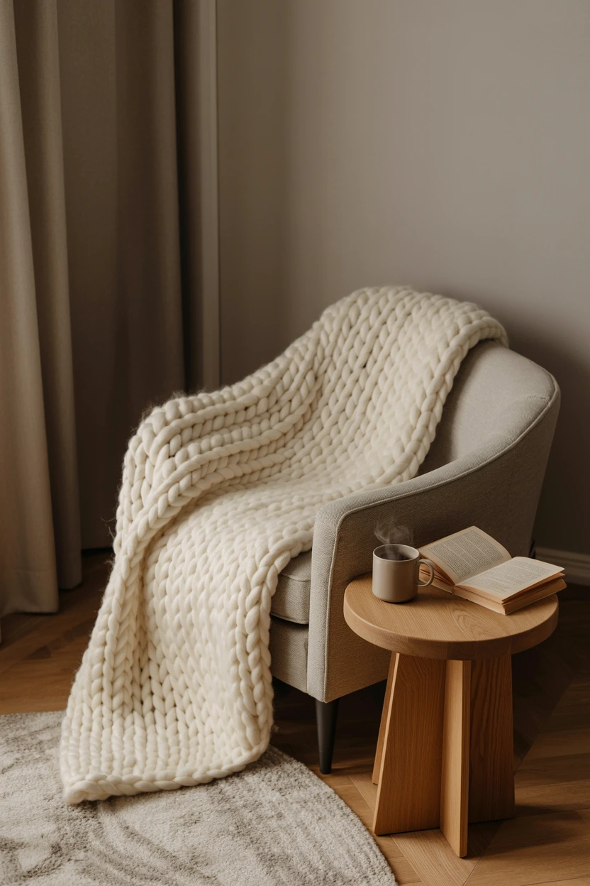 chunky knit throw blankets
