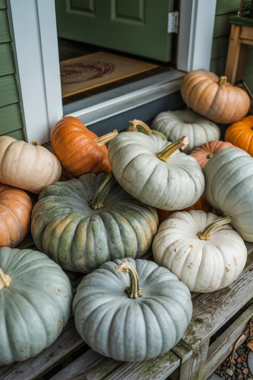 heirloom pumpkin cluster