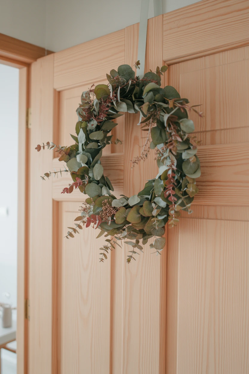 dried eucalyptus wreath displays