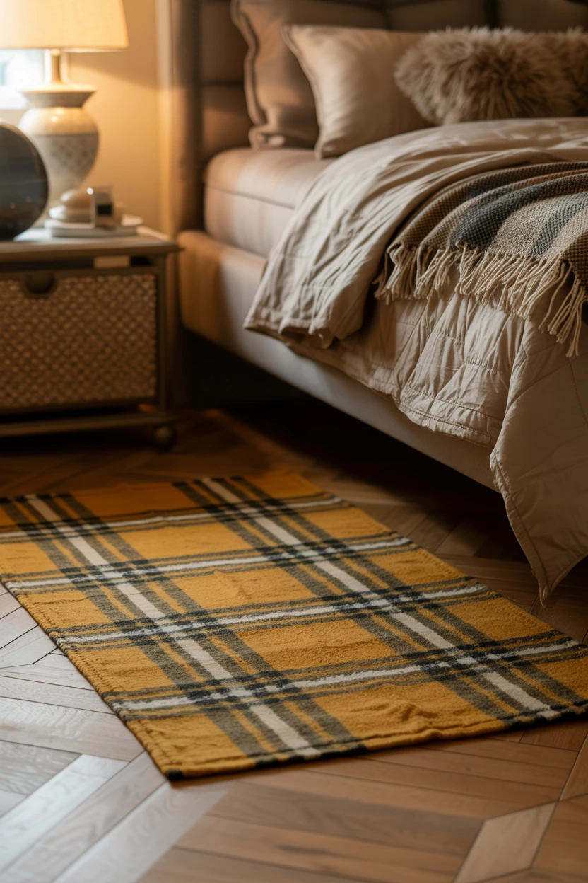 woven plaid accent rugs