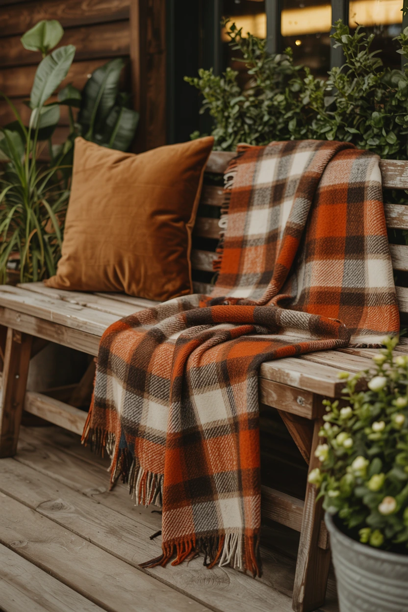 woven plaid blankets