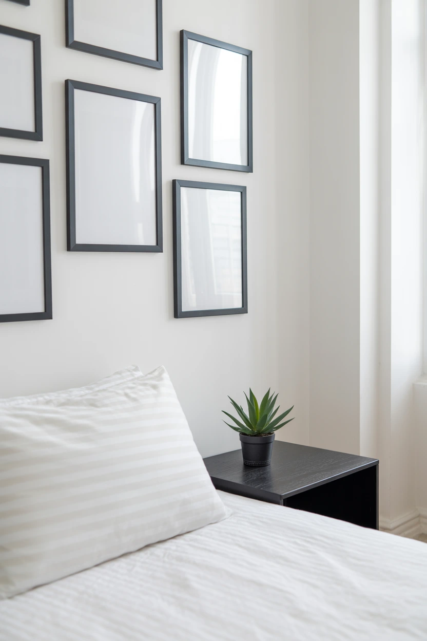 minimalist black frame layout