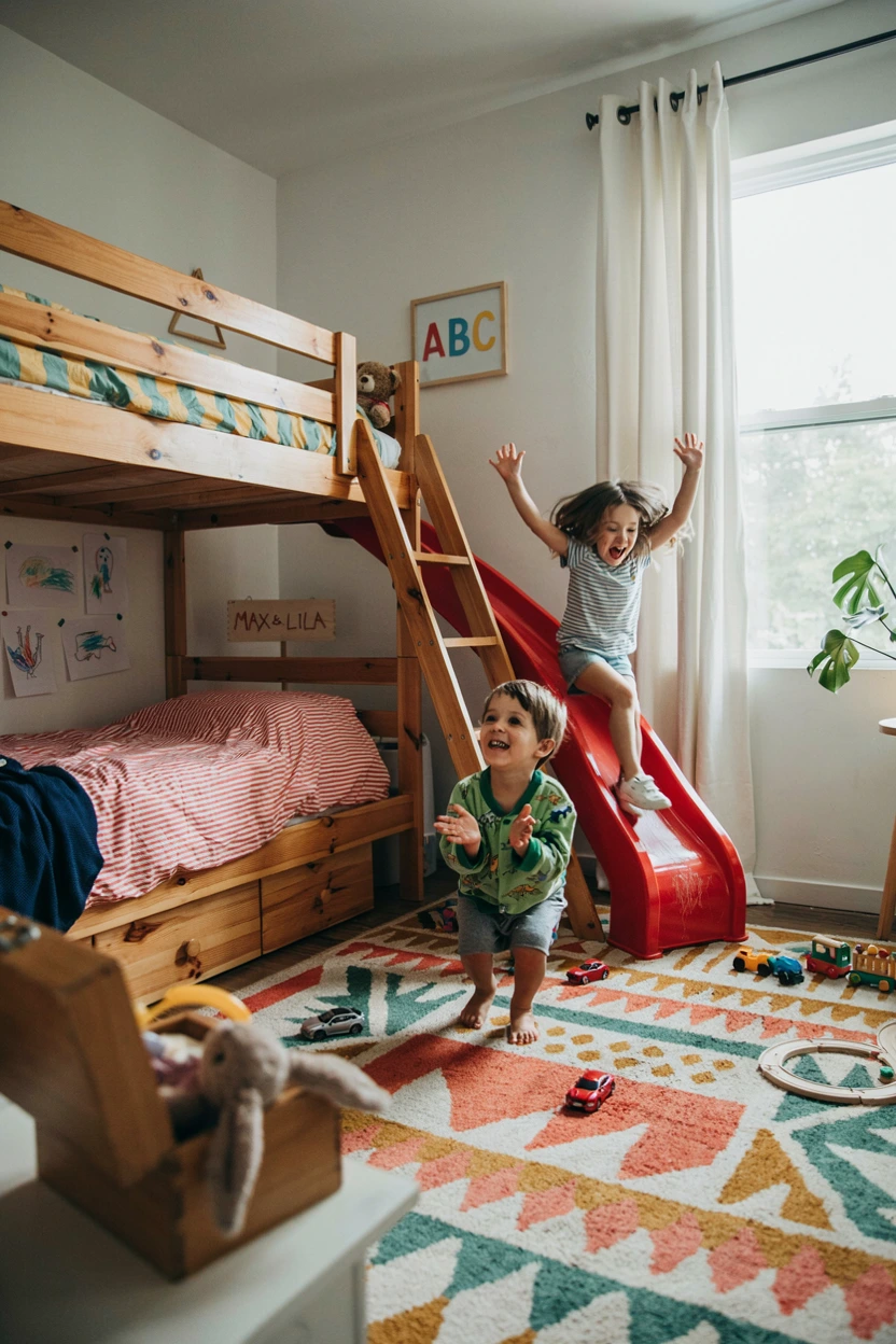 bunk bed with slide