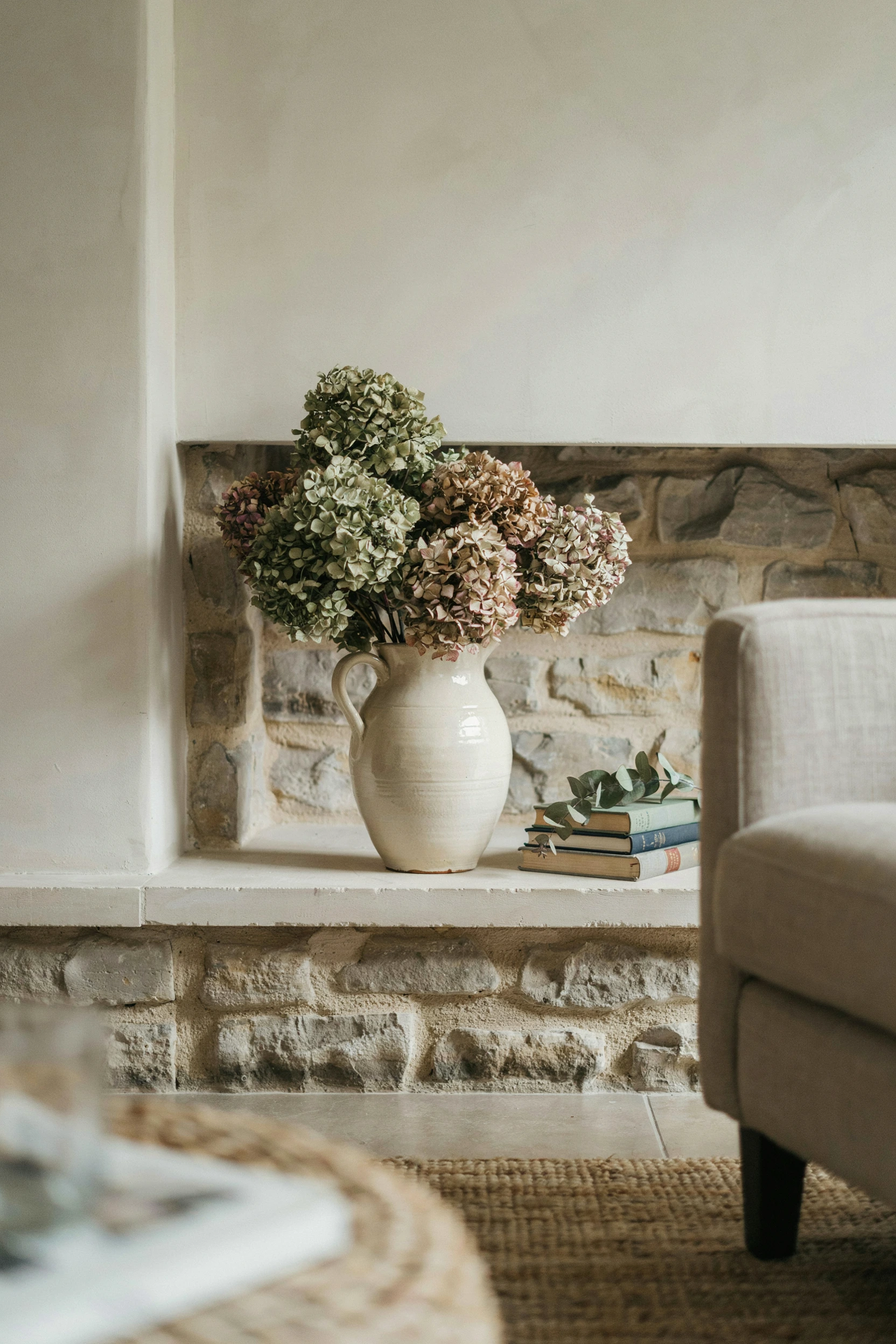 dried hydrangea stems