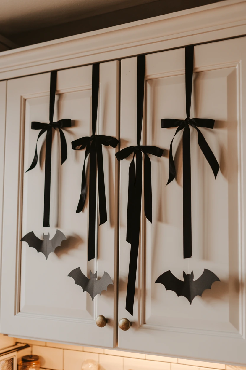 spooky cabinet ribbon garland