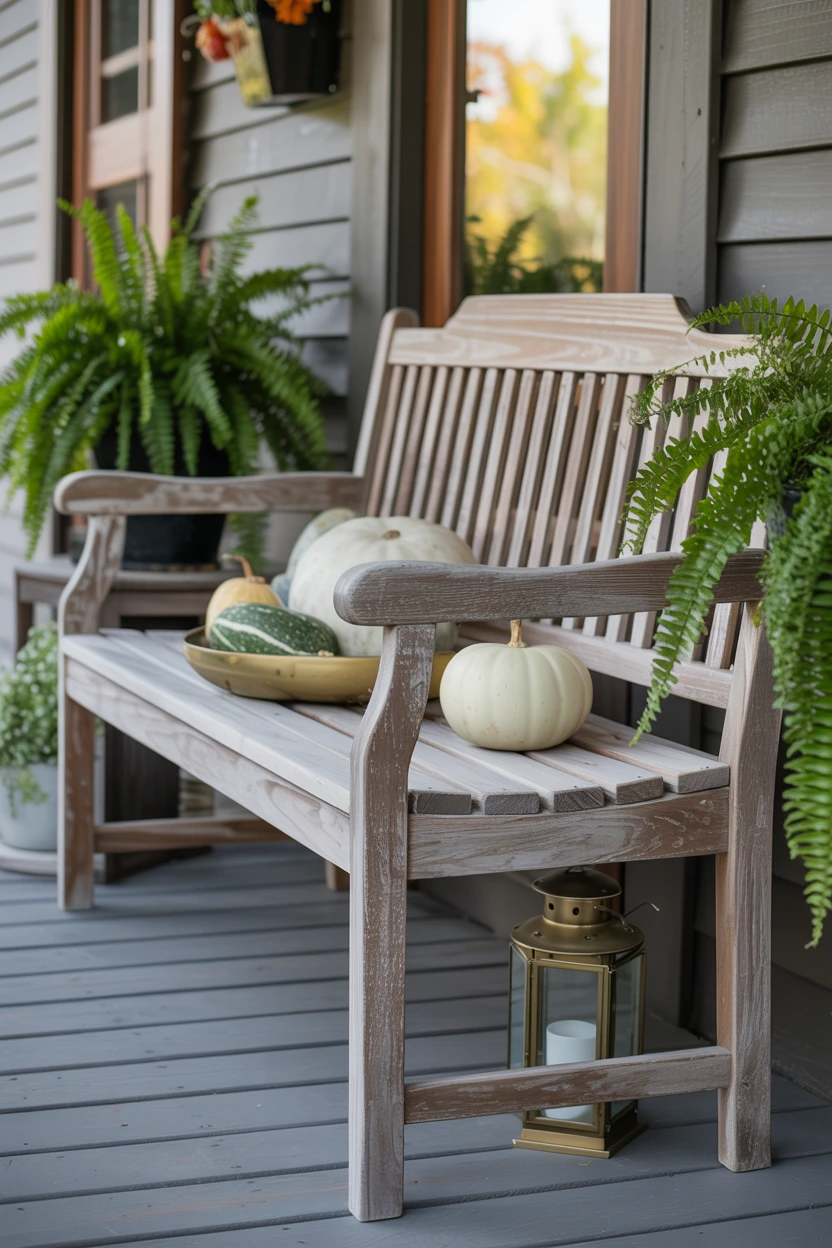 rustic wooden bench