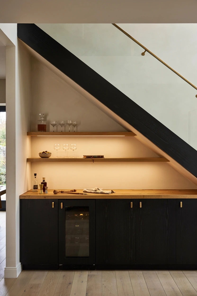 under-stairs custom cabinetry