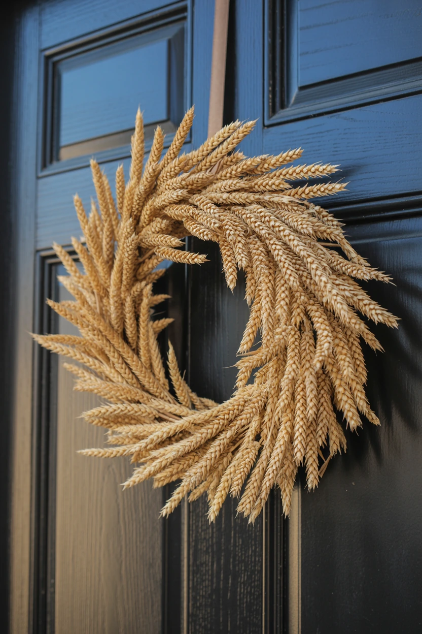 dried wheat wreath