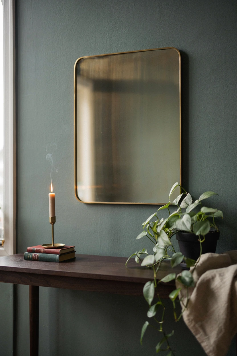brushed brass accents