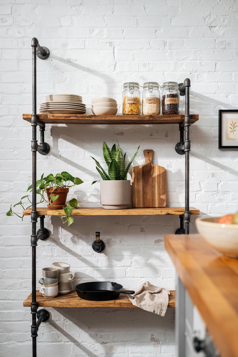 open pipe shelving