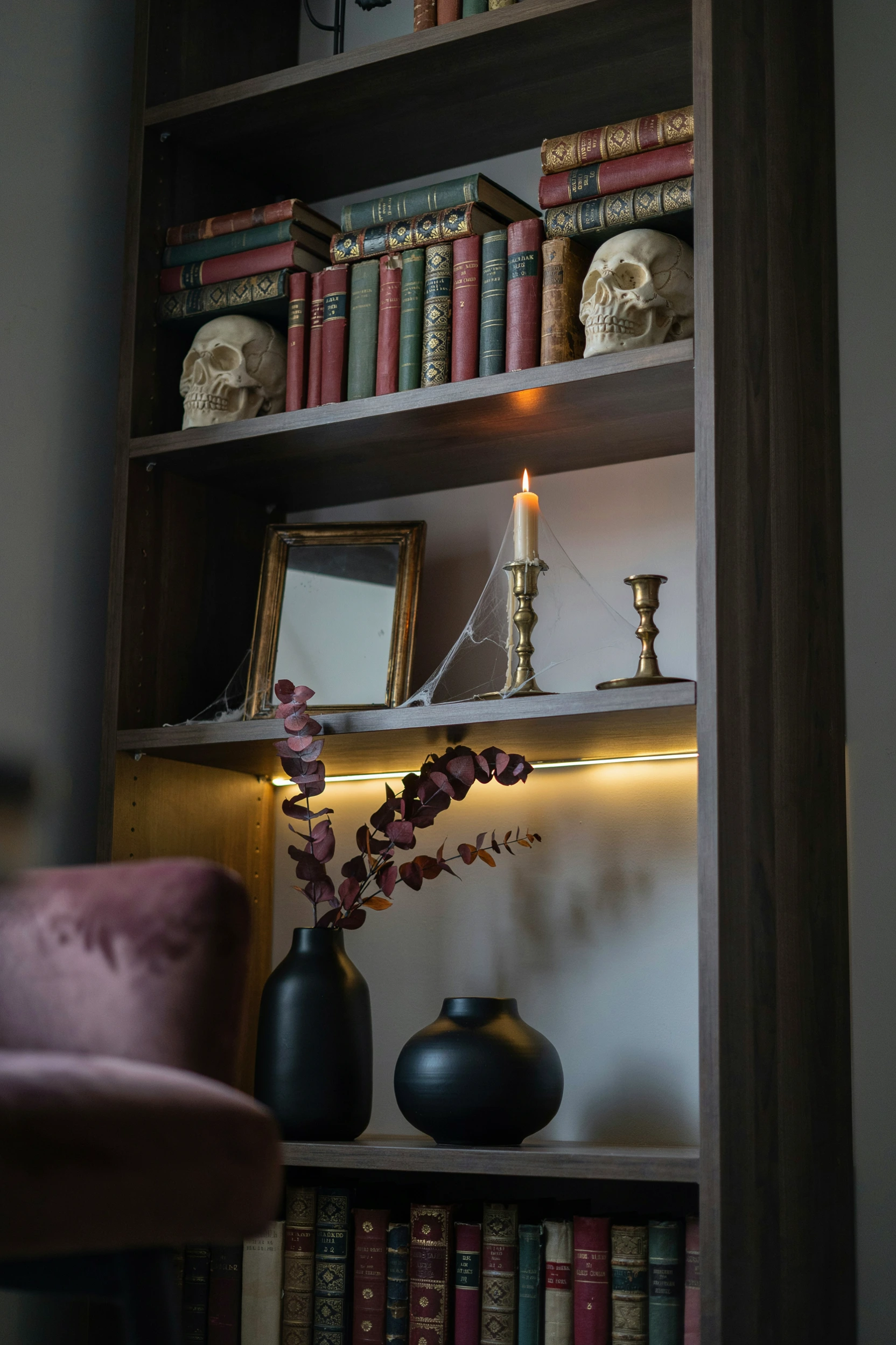 cobweb framed bookshelf