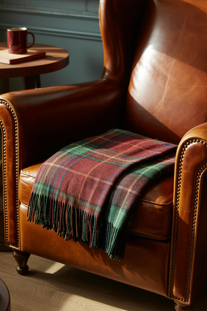 plaid pattern throw blankets