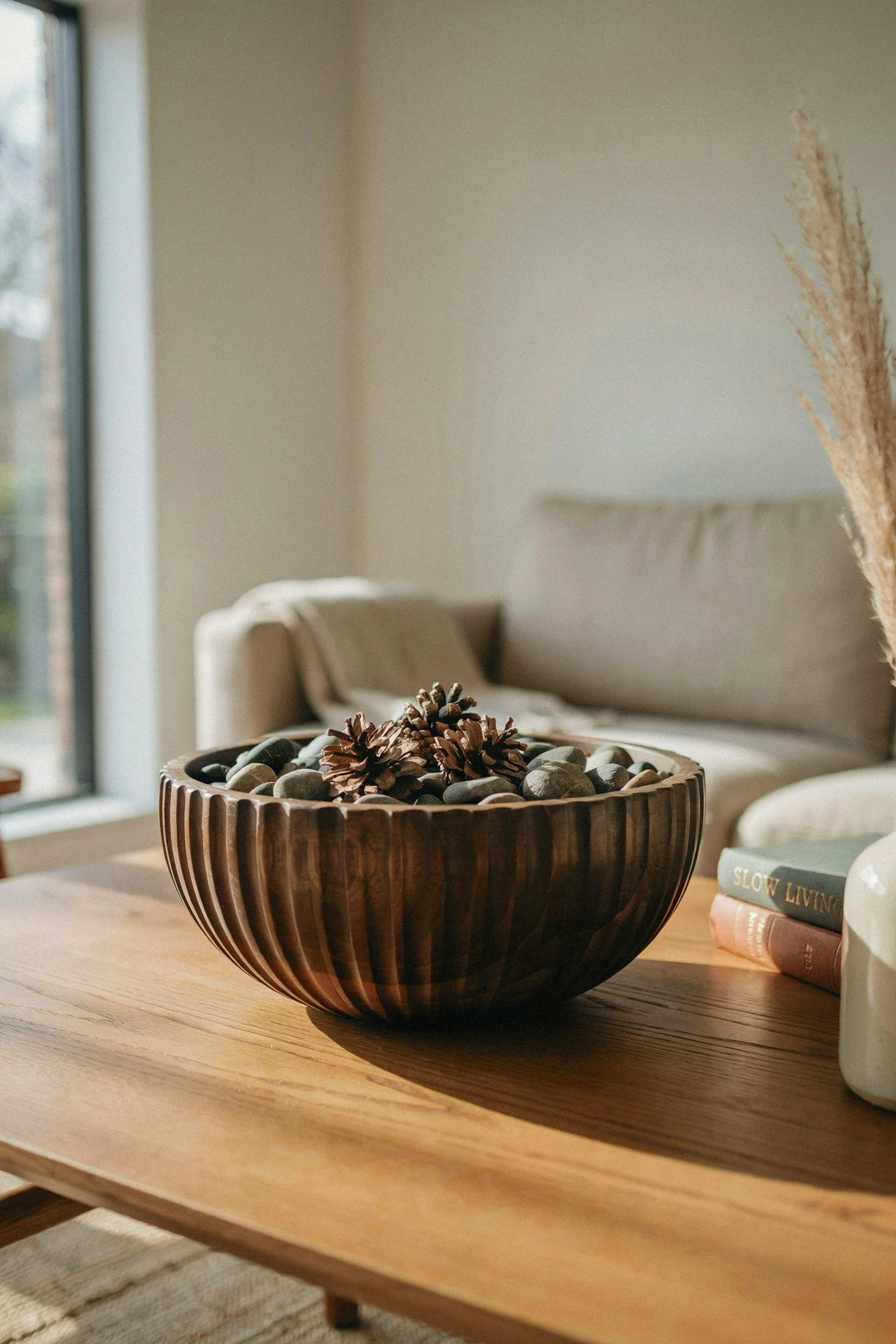 fluted wood bowls
